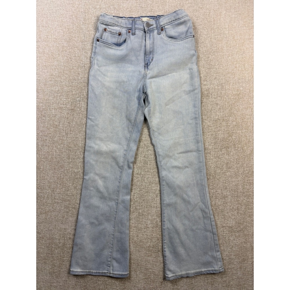 Levis Girls 726 Flare Jeans Light Wash Denim High Rise Size 16 Regular